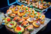 Mitternachssnack Canapes auf der Hochzeit